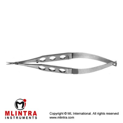 Gills-Vannas Micro Scissor Straight - Sharp Tips - Extra Thin Stainless Steel, 10.5 cm - 4" Blade Size 7 mm 